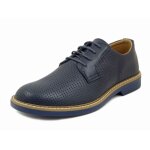 Chaussure homme - derby - imac - cuir bleu - lacets