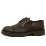 Chaussure homme - derby lacets - osvaldo pericoli - cuir douce - marron fonc�