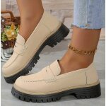 Chaussures mocassins compenses en daim pour femme - ecelen - style britannique rtro - dcontract et ...