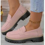 Chaussures mocassins compensées en daim pour femme - ecelen - style britannique rétro - décontracté et ... Chaussures mocassins compensées en daim pour femme - ecelen - style britannique rétro - décontracté et ...