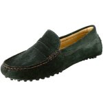 Chaussures mocassin femme de ville en cuir daim vert fonc mv105 38