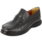 Chaussures mocassin homme ville en cuir noir