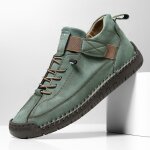Chaussures plates pour femme en cuir souple?mocassins confortables cousus à la main?baskets légères antidérapa ... Chaussures plates pour femme en cuir souple?mocassins confortables cousus à la main?baskets légères antidérapa ...
