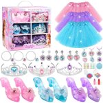 Chaussure princesse fille yasinkidz avec maquillage enfant 3 paires 3 jupes cadeau anniversaire