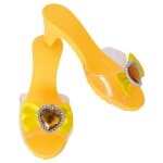 Chaussures de princesse - ptit clown - 24568 - jaune - fille - ornement c?ur brillant