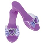 Chaussures de princesse - ptit clown - 24569 - violet - d�cor c?ur et n?ud - talon bas