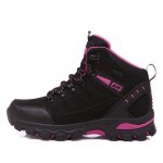Chaussures de randonn�e - trekking outdoor - antid�rapant - respirant - rose noir - femme taille 35 - ...