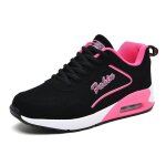 Chaussures de running femme - henrvieg - respirant et l�ger - air antid�rapant basket - noir rose