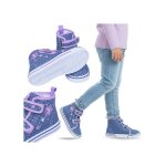 Chaussures de sport pour filles baskets hautes en jean avec broderie fermeture � velcro 28 eu