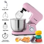 Cheftronic sm - 961 robot ptissier 1300w 6 vitesses robot de cuisine avec bol 5. 5l crochet ptrisseur ...
