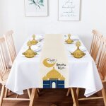 Chemin de table a�d al - fitr napperon lune chemin de table ramadan moubarak d�coration de table 33 x ...
