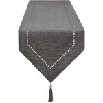 Chemin de table en lin gris de 32 x 180 cm moderne et facile dentretien pour table manger et dcoration ...