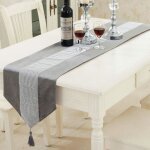 Chemin de table luxueux en velours et strass velours épais chenille satin (velours argenté chemin de ... Chemin de table luxueux en velours et strass velours épais chenille satin (velours argenté chemin de ...