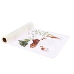 Chemin de table nol tissu 28cmx3m blanc