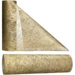 Chemin de table - en non - tiss - motif floral - 175 cm x 25 m - pour mariage et communion - dor