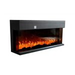 Cheminarte - chemine lectrique encastrable 3d 110 cm effet flammes led chauffage programmable tlcommande ...