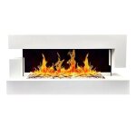 Cheminarte - cheminée électrique murale quartz 3xl 152 cm - blanche avec effet flammes led chauffage ... Cheminarte - cheminée électrique murale quartz 3xl 152 cm - blanche avec effet flammes led chauffage ...