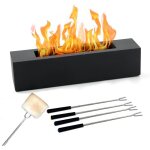 Chemine bio de table - brian & dany - bacoeng - noir mat - autonome - sans fume