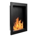 Cheminee bioethanol 61cm verticale murale suspendue