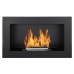 Cheminee bioethanol 65cm murale suspendue