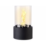 Chemin�e d�corative - carlo milano - cylindrique - bio�thanol - noir - design contemporain