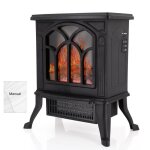 Chemine lectrique 1500w avec effets de flammes ralistes - design autonome 2 niveaux de chauffage idale ...
