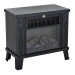 Chemine lectrique chemine lectrique 6001200w mtal noir 34x17x31 cm pour des nuits confortables