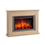 Chemine lectrique - balderia - alexios - chne clair - 2000 w - effet flammes 3d
