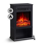 Cheminée électrique balderia ember - cheminée sur pied - noir Cheminée électrique balderia ember - cheminée sur pied - noir
