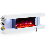Cheminée électrique balderia lumina - cheminée murale - blanc Cheminée électrique balderia lumina - cheminée murale - blanc