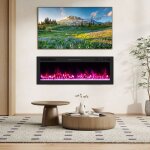 Chemin�e �lectrique avec chauffage - relax4life - 750w / 1500w - 37? - 12 couleurs - 5 luminosit�s - ...