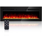 Chemine electrique effet flamme 3d raliste chemine murale 1800w avec chauffage tlcommande minuterie ...