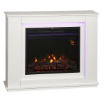 Chemine lectrique - homcom - 1000w / 2000w - 12 couleurs et 5 luminosits rglables - mdf et acier ...