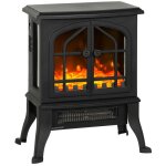 Cheminée électrique - homcom - 1800 / 900 w - effet flamme 3d thermostat réglable - plastique - 39x24x48cm ... Cheminée électrique - homcom - 1800 / 900 w - effet flamme 3d thermostat réglable - plastique - 39x24x48cm ...