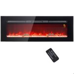 Chemine lectrique - homcom - 1800 w - avec effet flamme en led - 3 couleurs et 5 luminosits - 127 ...