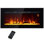 Chemine lectrique - homcom - 1800 w - avec effet flamme en led - 3 couleurs et 5 luminosits - 127 ...