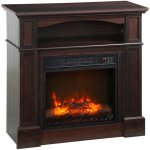 Chemine lectrique - homcom - effet flammes led luminosit rglable avec tlcommande - 1800 w - acier ...