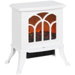 Chemine lectrique sur pied - homcom - 750 / 1500 w - effet flamme led - mtal et plastique - 373 x ...