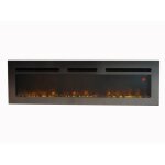 Cheminee encastrable 150cm inox avec chauffage 2000w Cheminee encastrable 150cm inox avec chauffage 2000w