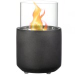 Chemine thanol  poser - homcom - avec rservoir 04 l - couverture 18 m - 12 x 12 x 19 cm - gris fonc ...