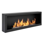 Cheminée éthanol murale box 120 cm. cheminee au bioethanol noire sans vitre. Cheminée éthanol murale box 120 cm. cheminee au bioethanol noire sans vitre.