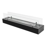 Cheminee ethanol de table. chemine biothanol 70cm noire avec verre.