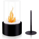 Chemine thanol de table16. 5 x 16. 5 x 27. 5 cmnoir