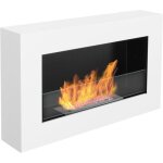 Chemine  lthanol murale box 65 cm. chemine biothanol avec verre.