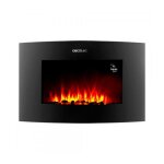 Cheminée murale électrique décorative cecotec ready warm 3550 curved flames connected noir 1000 - 2000 ... Cheminée murale électrique décorative cecotec ready warm 3550 curved flames connected noir 1000 - 2000 ...