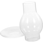 Cheminée en verre porte - bougie transparent avec abat - jour de lustre ouvert aux deux extrémités adapté ... Cheminée en verre porte - bougie transparent avec abat - jour de lustre ouvert aux deux extrémités adapté ...