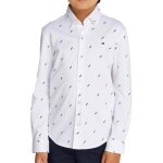 Chemise blanche / bleu / rouge garon tommy hilfiger allover