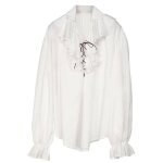 Chemise blanche  jabot (m / l) (pirate renaissance)