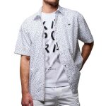 Chemise blanche / marine homme kaporal block