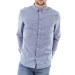 Chemise bleu homme tommy jeans slim stretch oxford